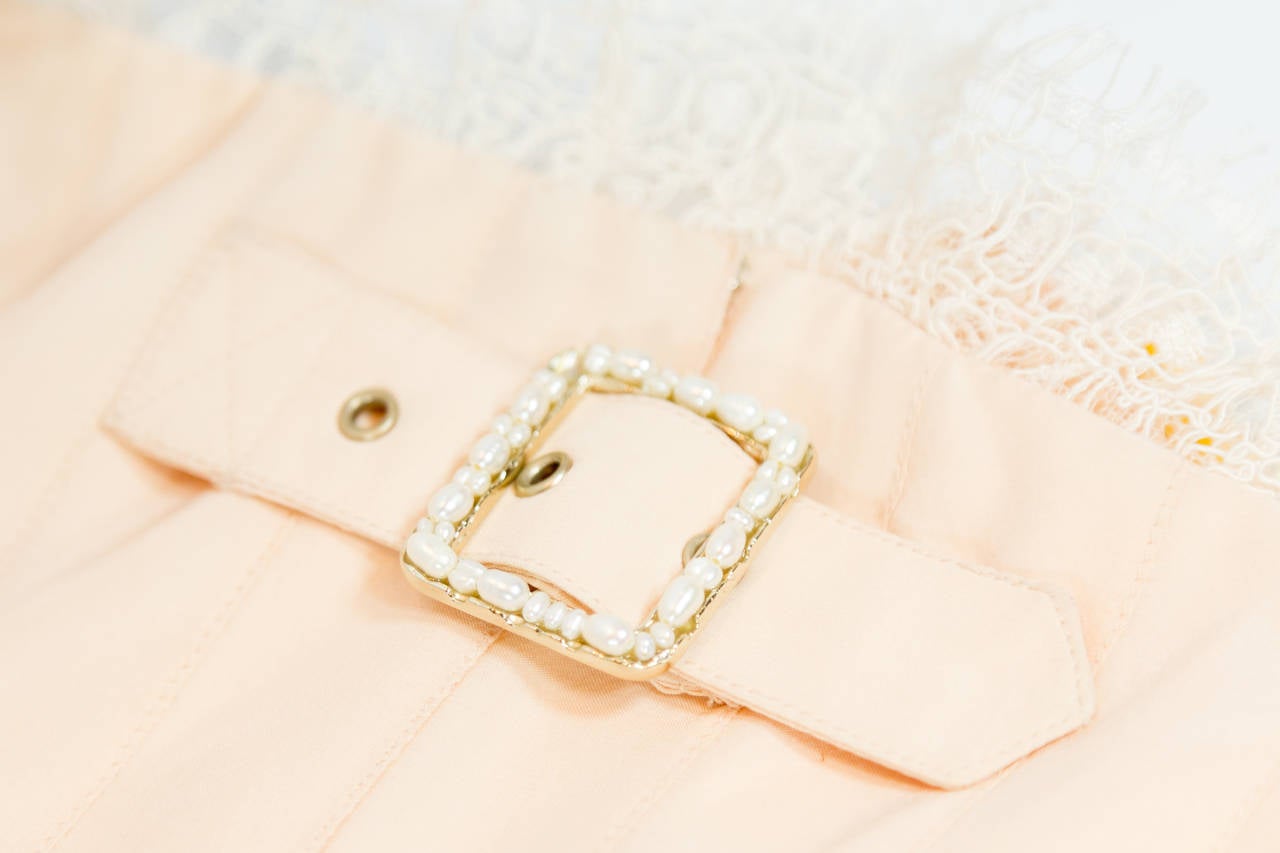 Beige Chanel Peach Silk Dress