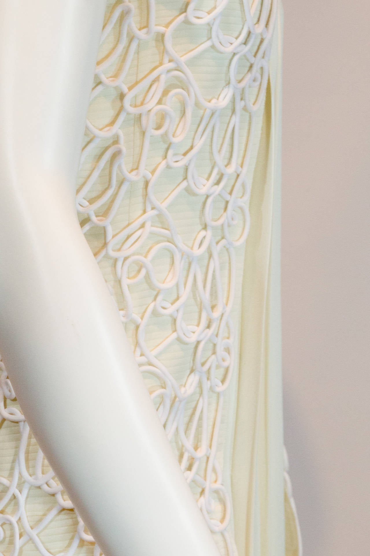 Chanel 2014 White Silk Textured Dress In New Condition In New York, NY