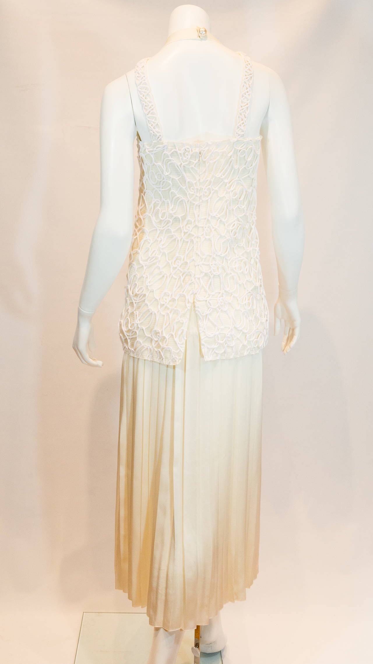 Chanel 2014 White Silk Textured Dress 1