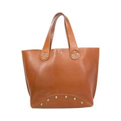 Celine Cognac Leather Studded Tote