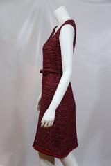 Chanel Red Wool Tweed Dress and  Jacket