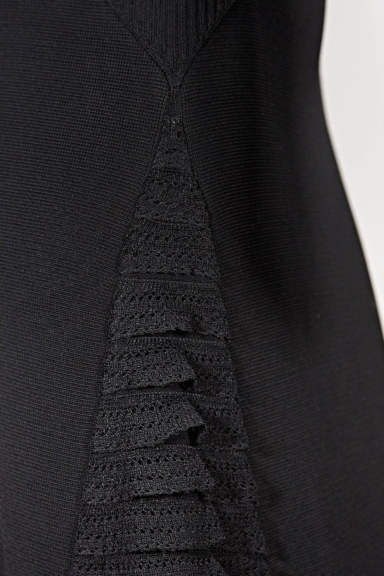 Women's Valentino Black Knit Spaghetti Strap Dress