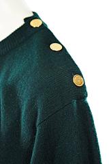Chanel Green & Grey Cashmere Sweater