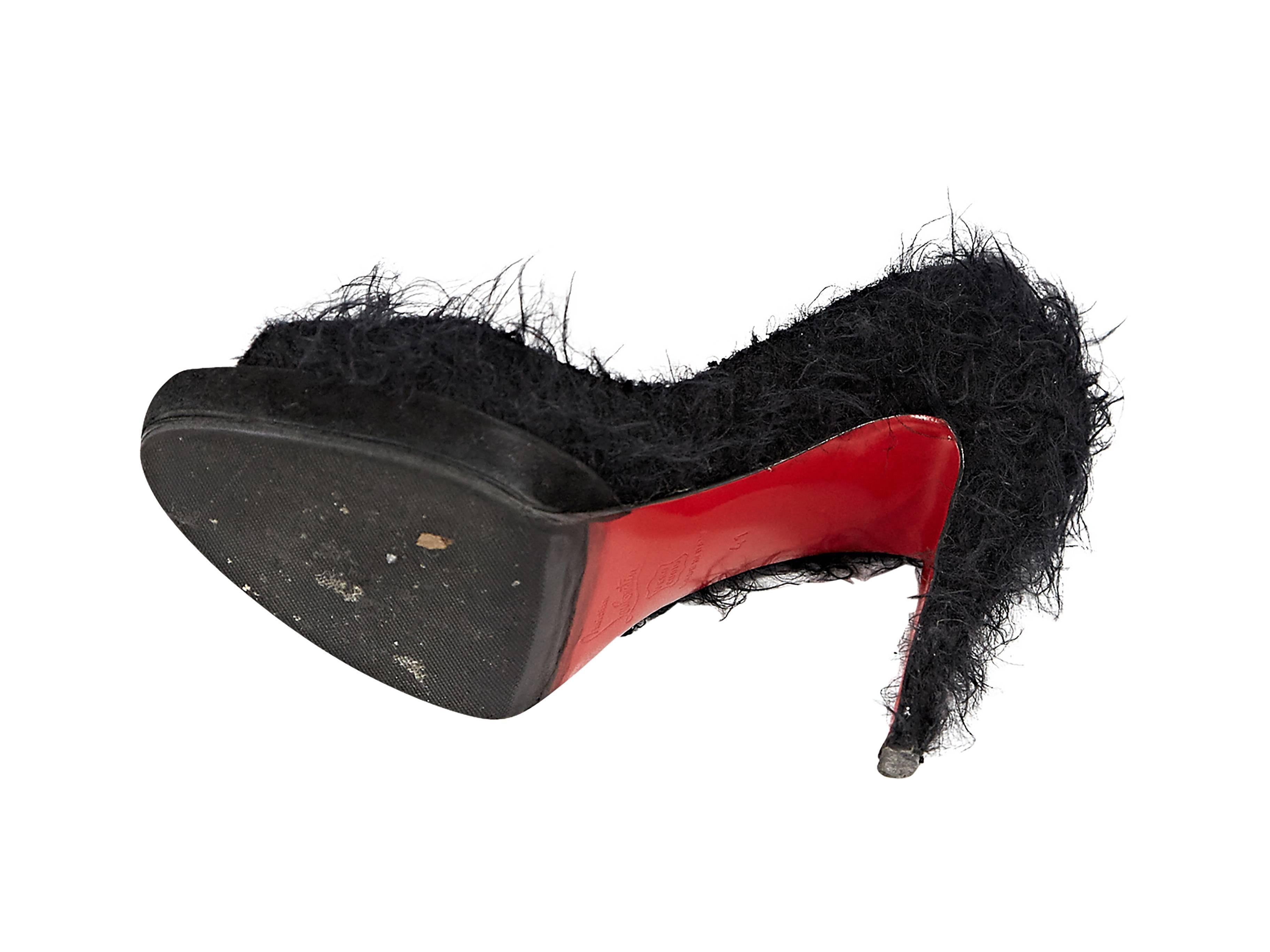 Women's Black Christian Louboutin Textured Pumps