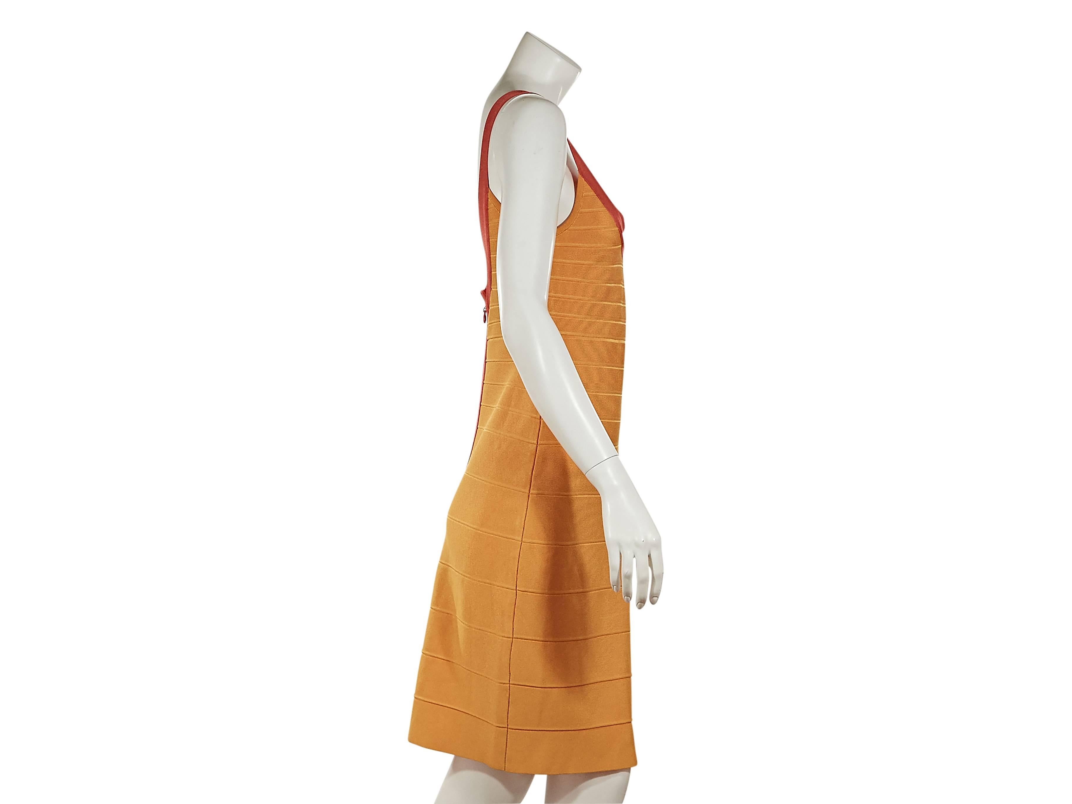 orange bandage dress