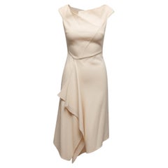 Robe asymétrique en laine crème Roland Mouret Taille 4