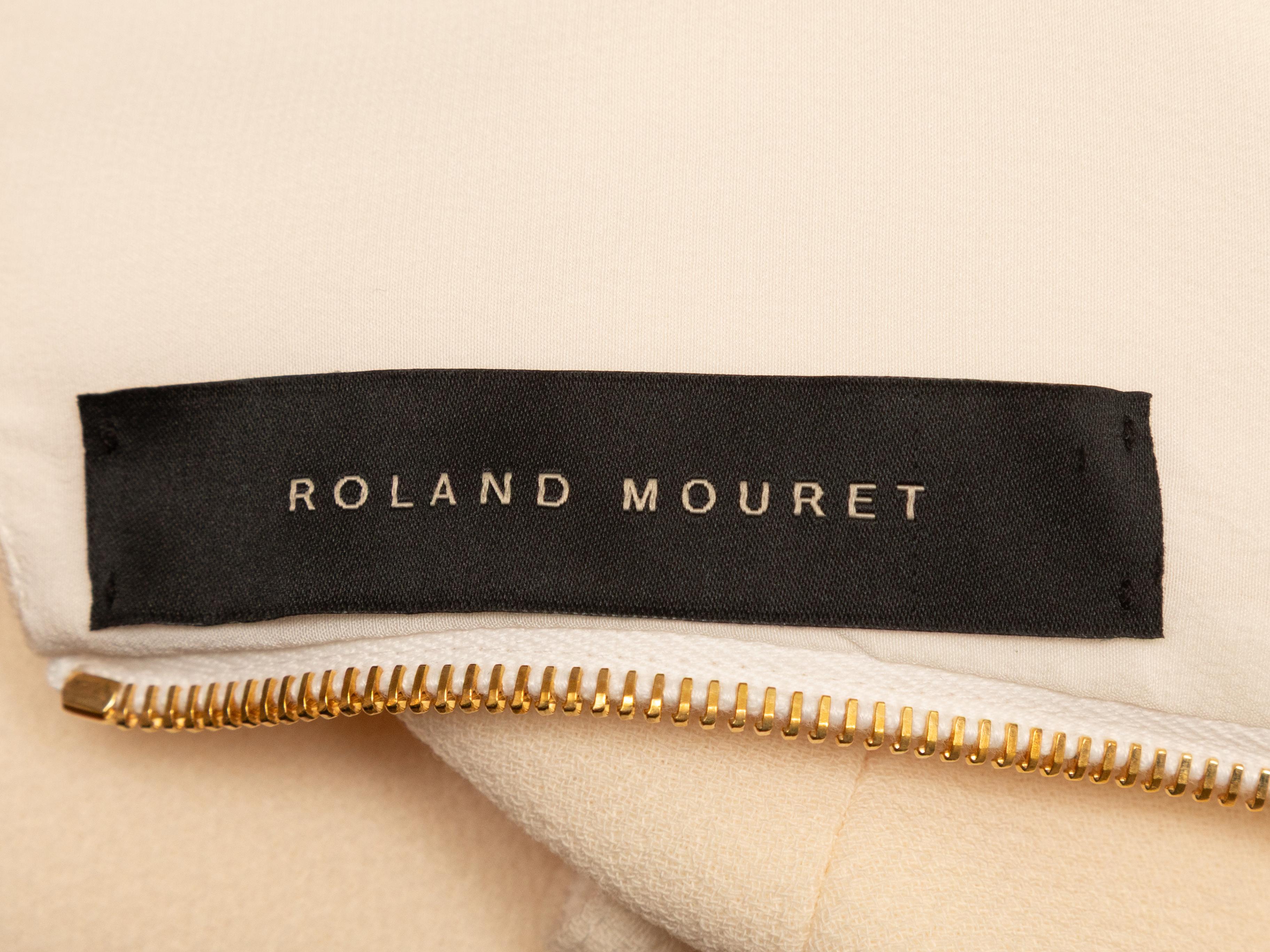 Robe asymétrique en laine crème Roland Mouret Taille 4 Pour femmes en vente