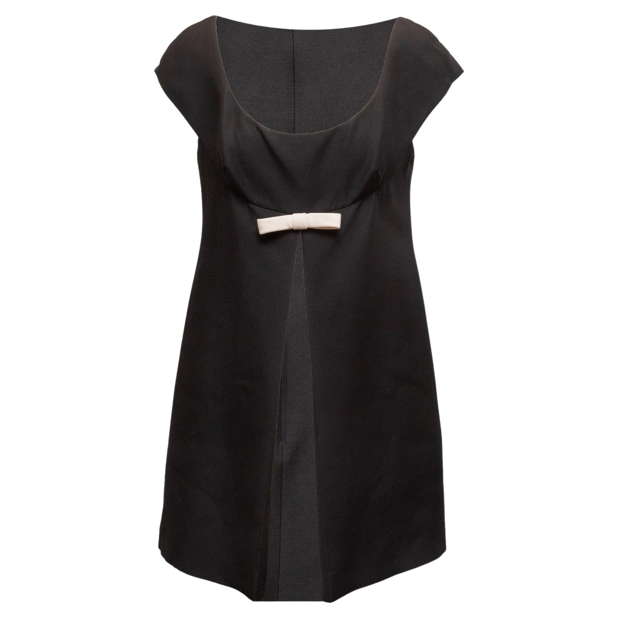 Schwarzes Valentino Kleid aus Schurwolle und Seidenmischung Größe IT 44