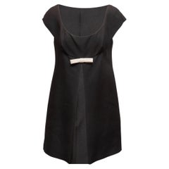 Schwarzes Valentino Kleid aus Schurwolle und Seidenmischung Größe IT 44