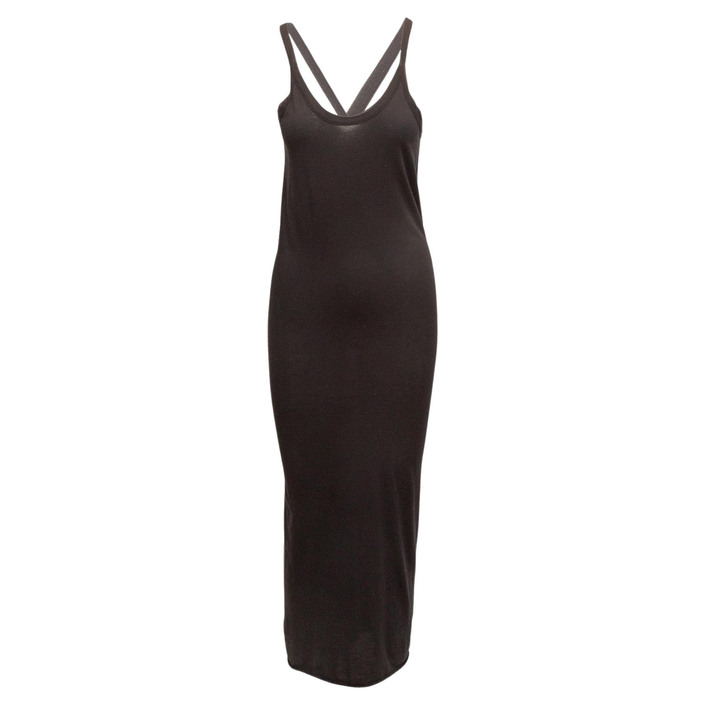 Schwarzes Rick Owens Lilien ärmelloses Maxikleid Größe US S/M im Angebot