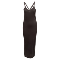 Black Rick Owens Lilies Sleeveless Maxi Dress Size US S/M