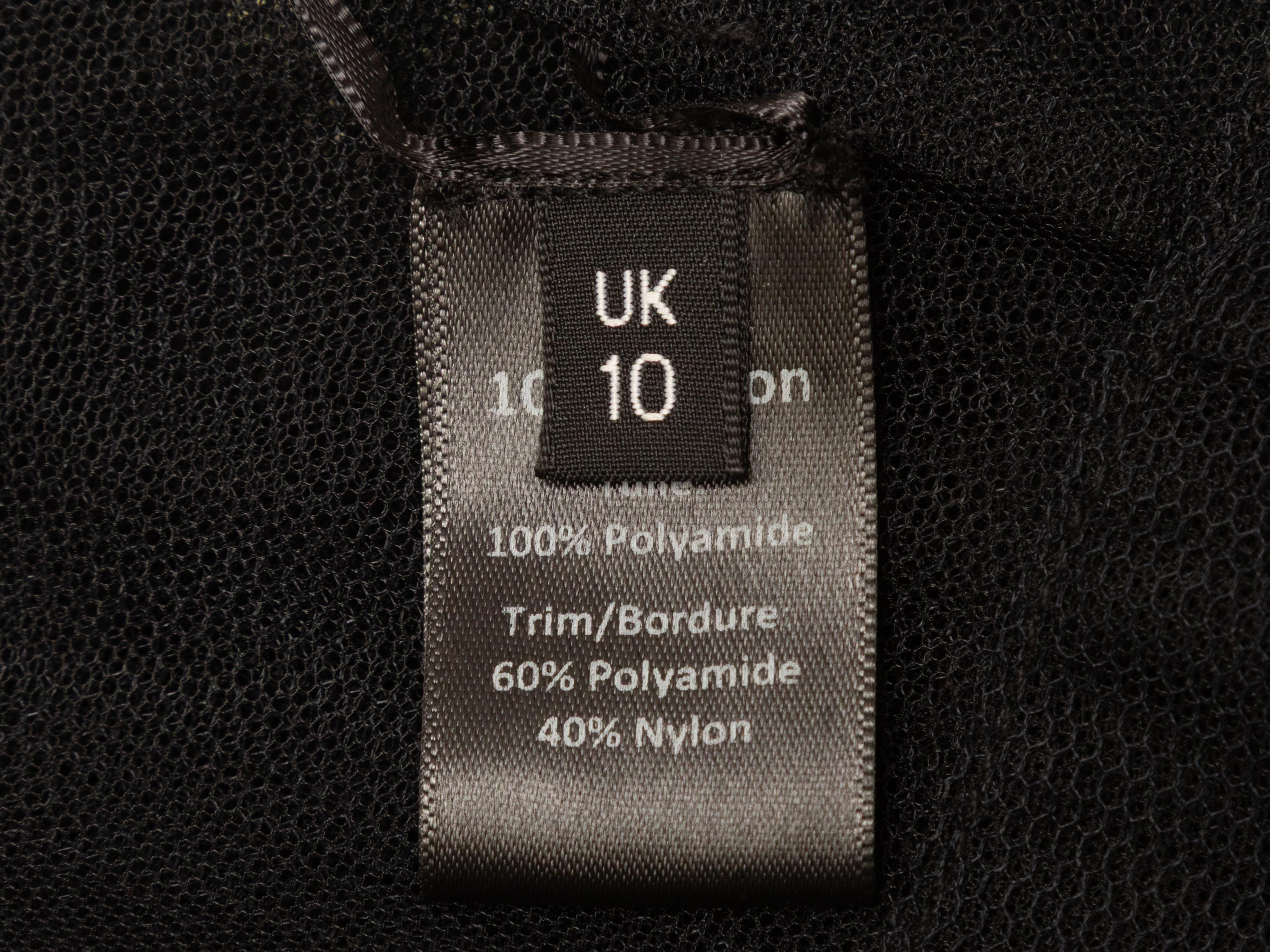 Mini abito nero a rete trasparente di Simone Rocha taglia 10 UK in vendita 1