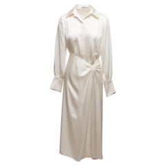 Robe longue en satin blanc Jonathan Simkhai Taille 4