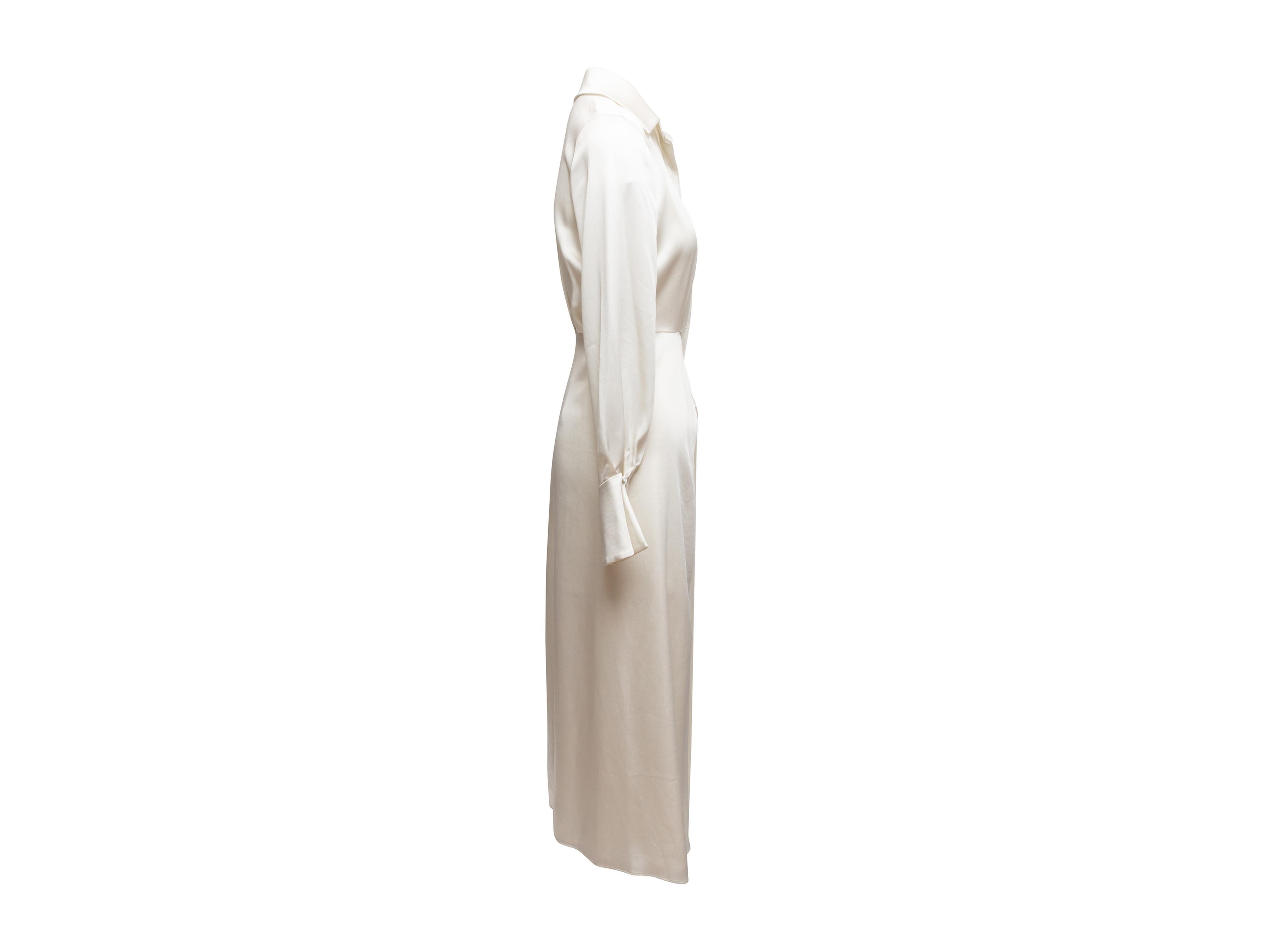 Robe longue en satin blanc Jonathan Simkhai Taille 4 Bon état - En vente à New York, NY