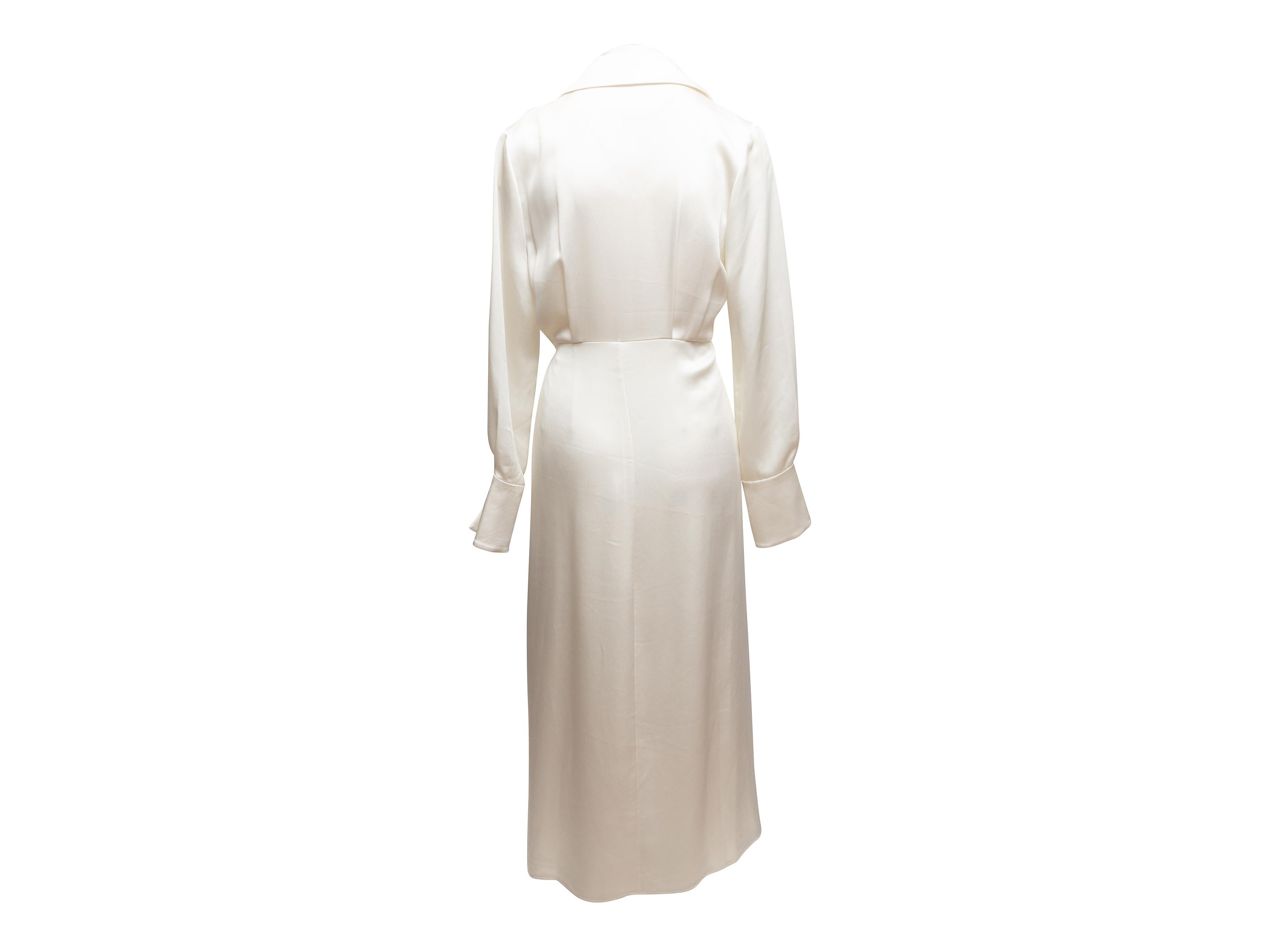 Robe longue en satin blanc Jonathan Simkhai Taille 4 Pour femmes en vente