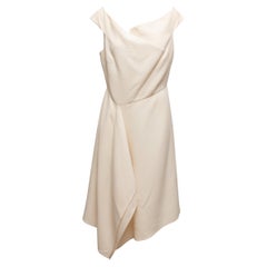 Robe sans manches en laine crème Roland Mouret Taille 12