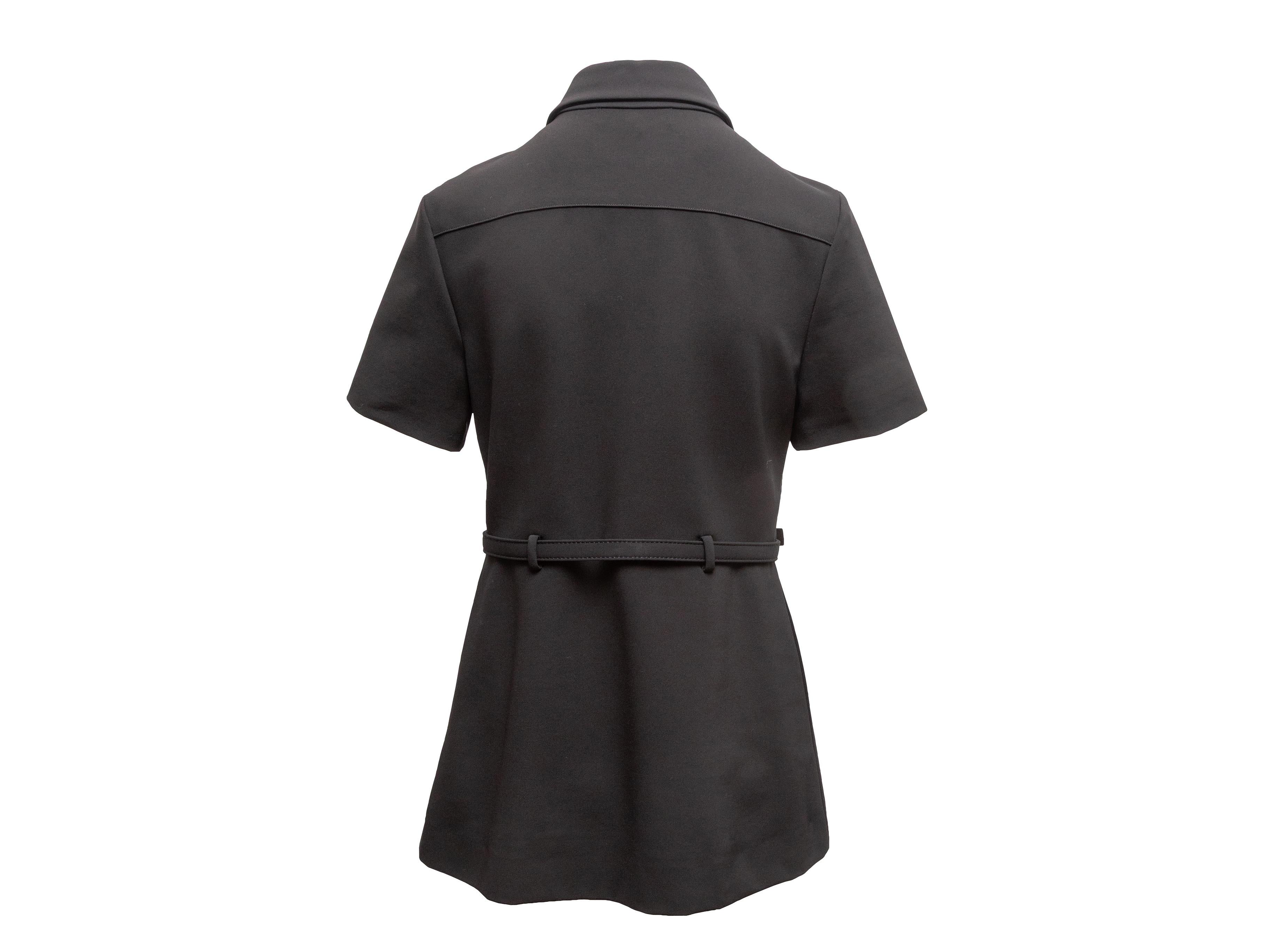 Mini robe à ceinture noire Valentino Taille IT 44 Bon état - En vente à New York, NY