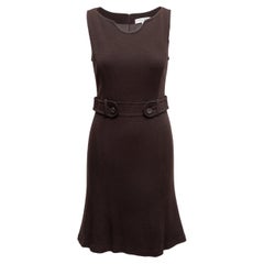 Robe en laine sans manches de couleur marron Carolina Herrera Taille 6