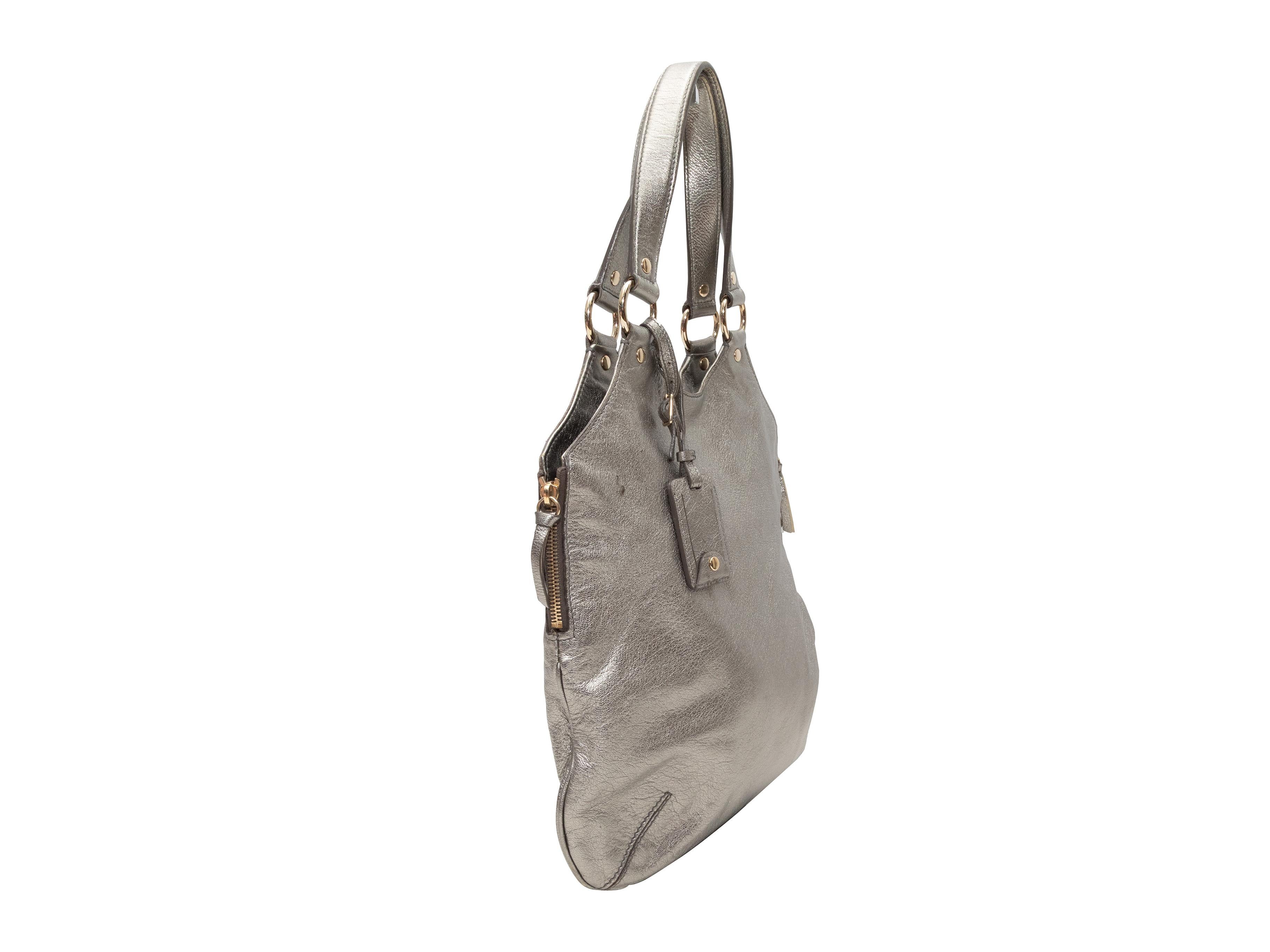 Argento A. Silver Yves Saint Laurent Small Tribute Tote in vendita