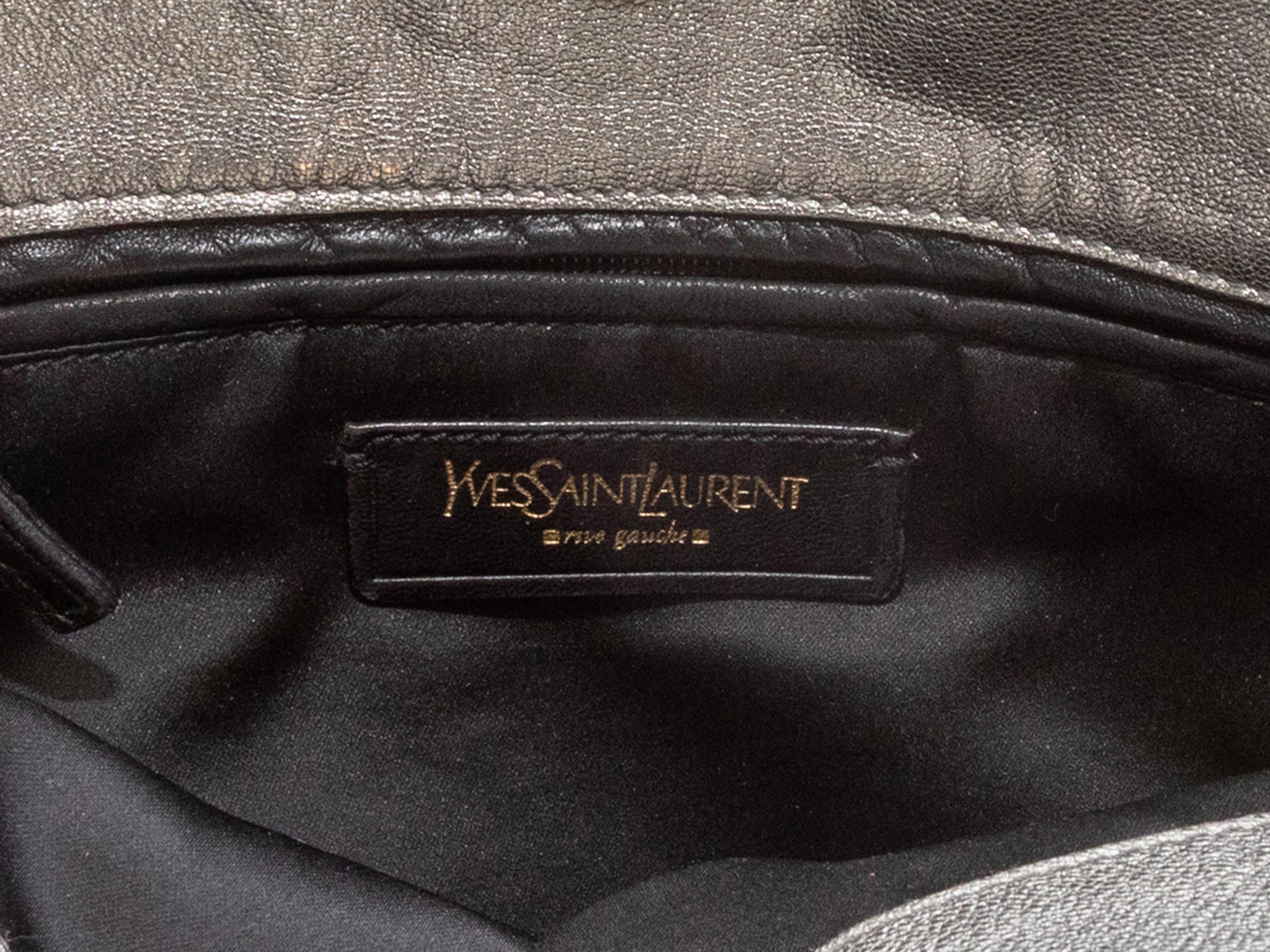 Donna A. Silver Yves Saint Laurent Small Tribute Tote in vendita
