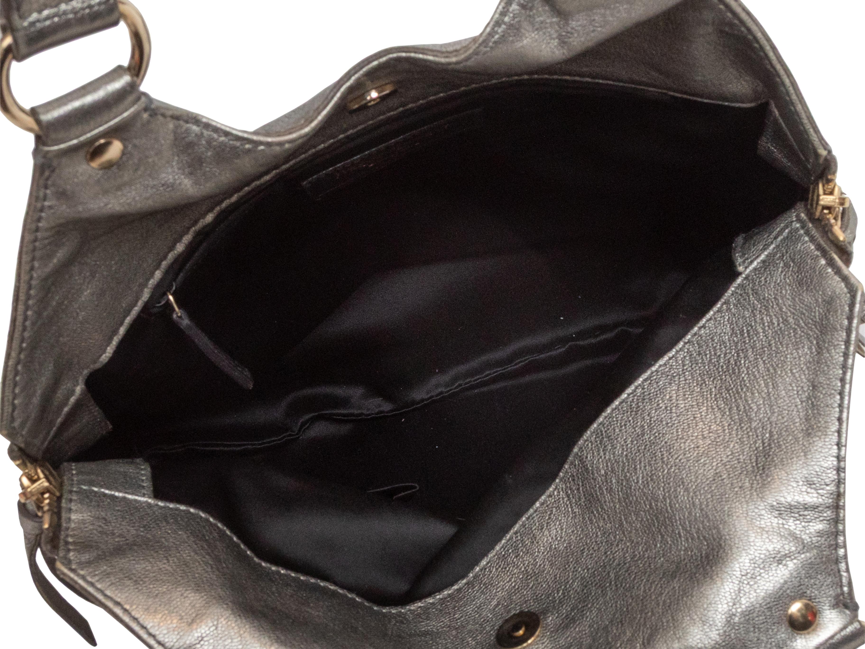 A. Silver Yves Saint Laurent Small Tribute Tote in vendita 1