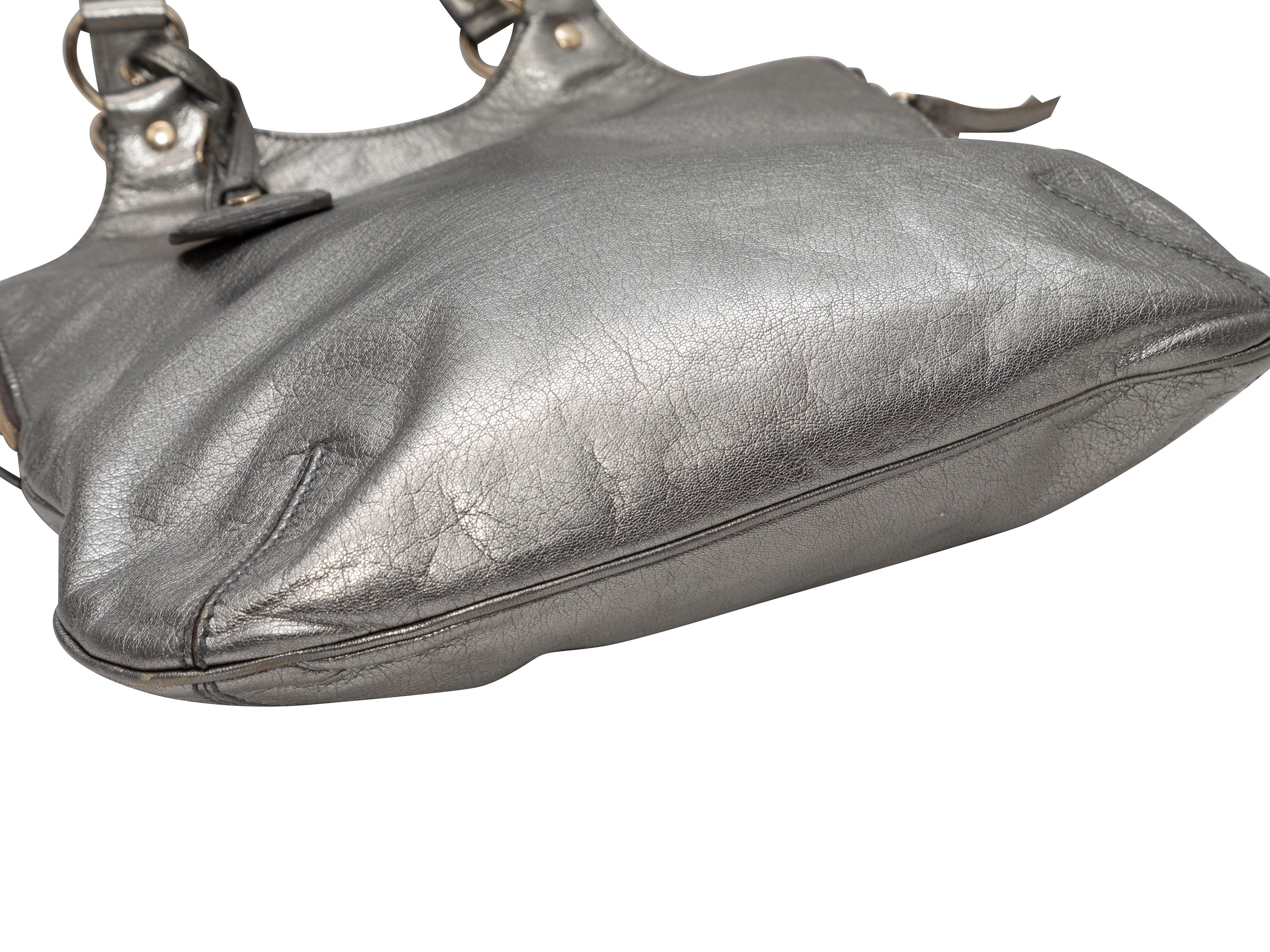A. Silver Yves Saint Laurent Small Tribute Tote In condizioni buone in vendita a New York, NY