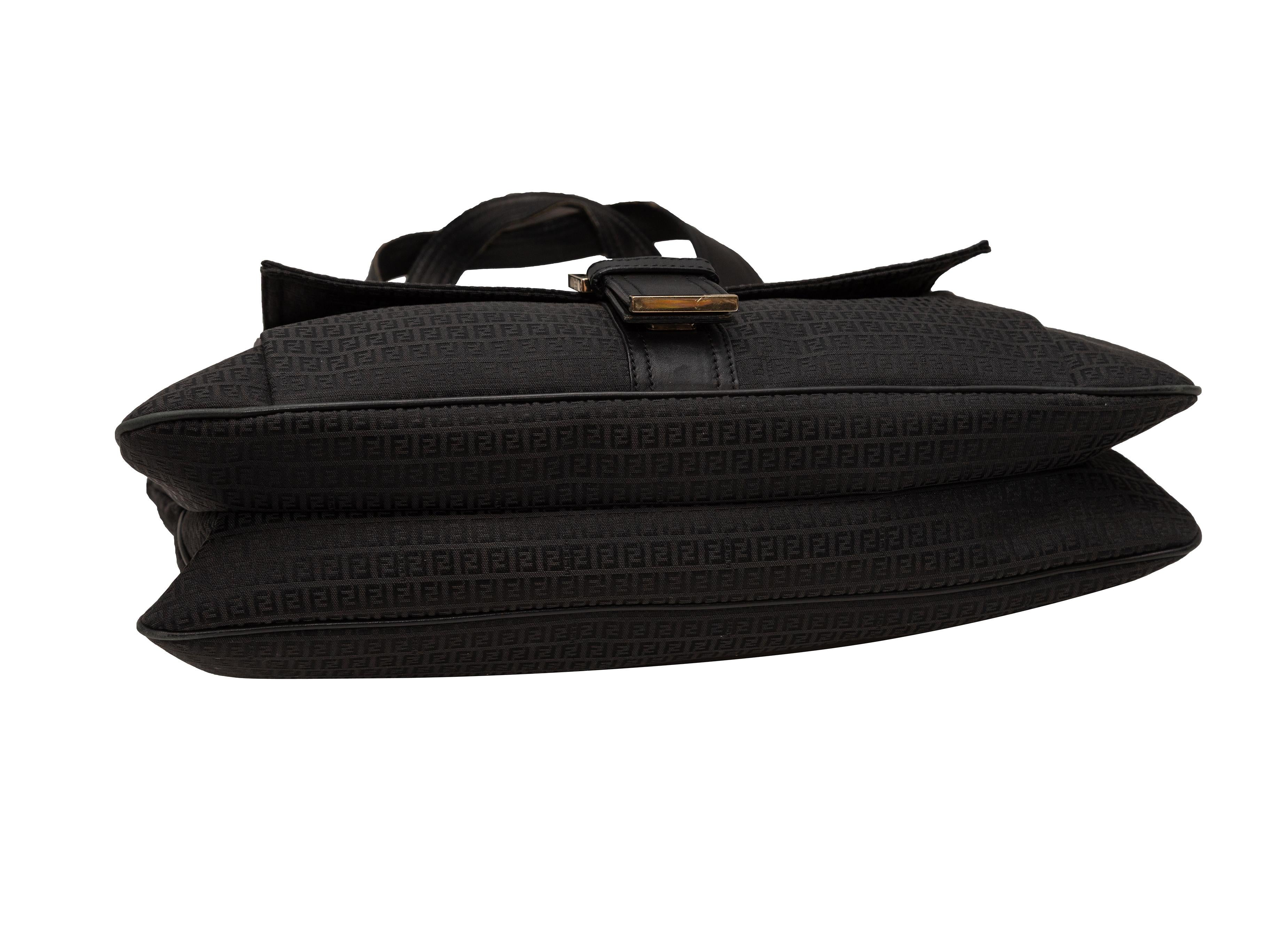 Sac à main noir à boucle Fendi Zucchino Bon état - En vente à New York, NY