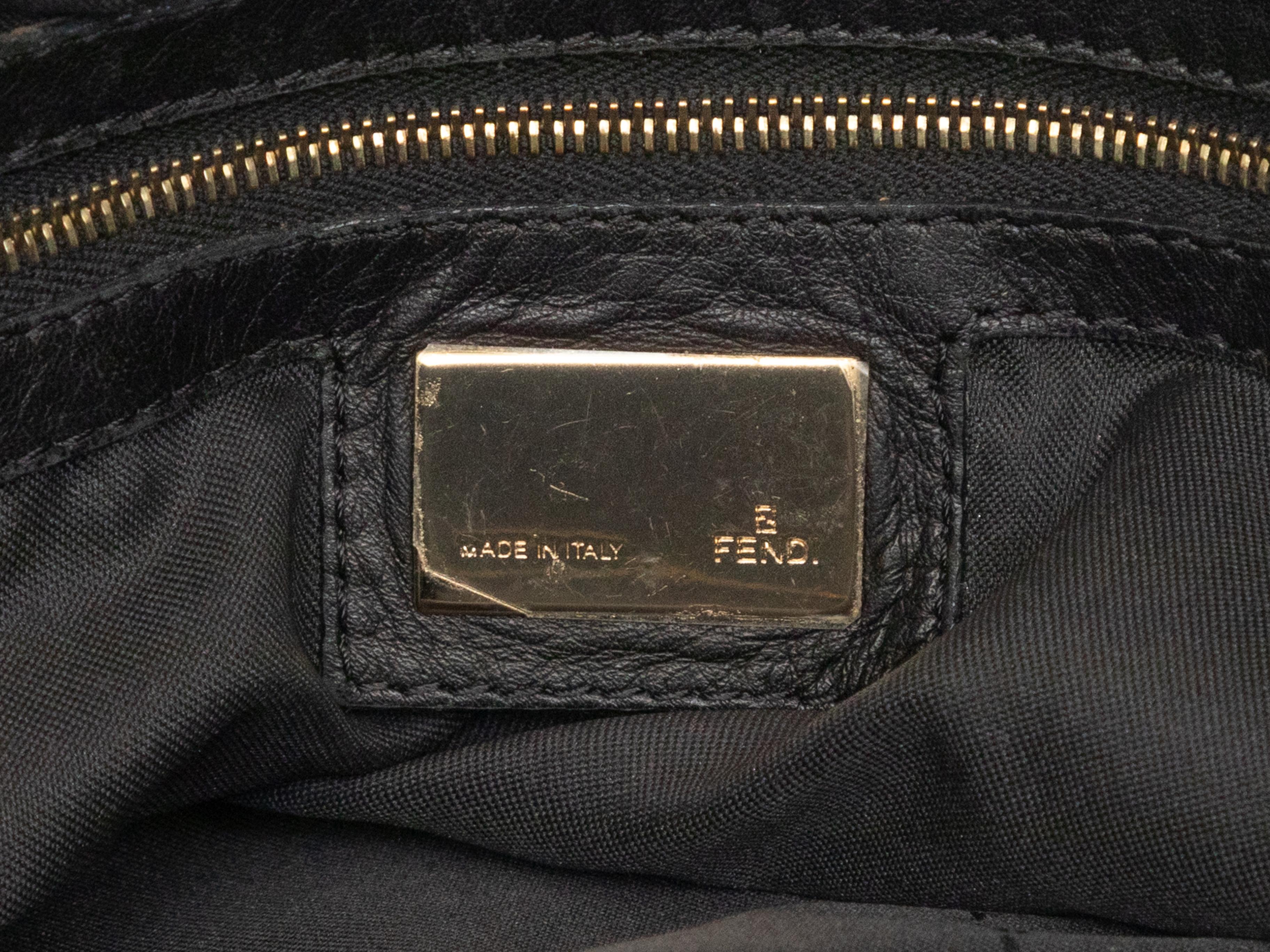 Sac à main noir à boucle Fendi Zucchino en vente 1