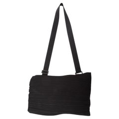 Schwarz Pleats Please Issey Miyake Plisse Umhängetasche