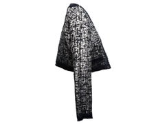 Chaqueta de noche de bouclé de Oscar de la Renta, en blanco y negro, talla S (EE. UU.)