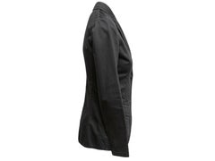 Schwarzer, figurbetonter Blazer aus Baumwolle von Prada, Größe IT 38
