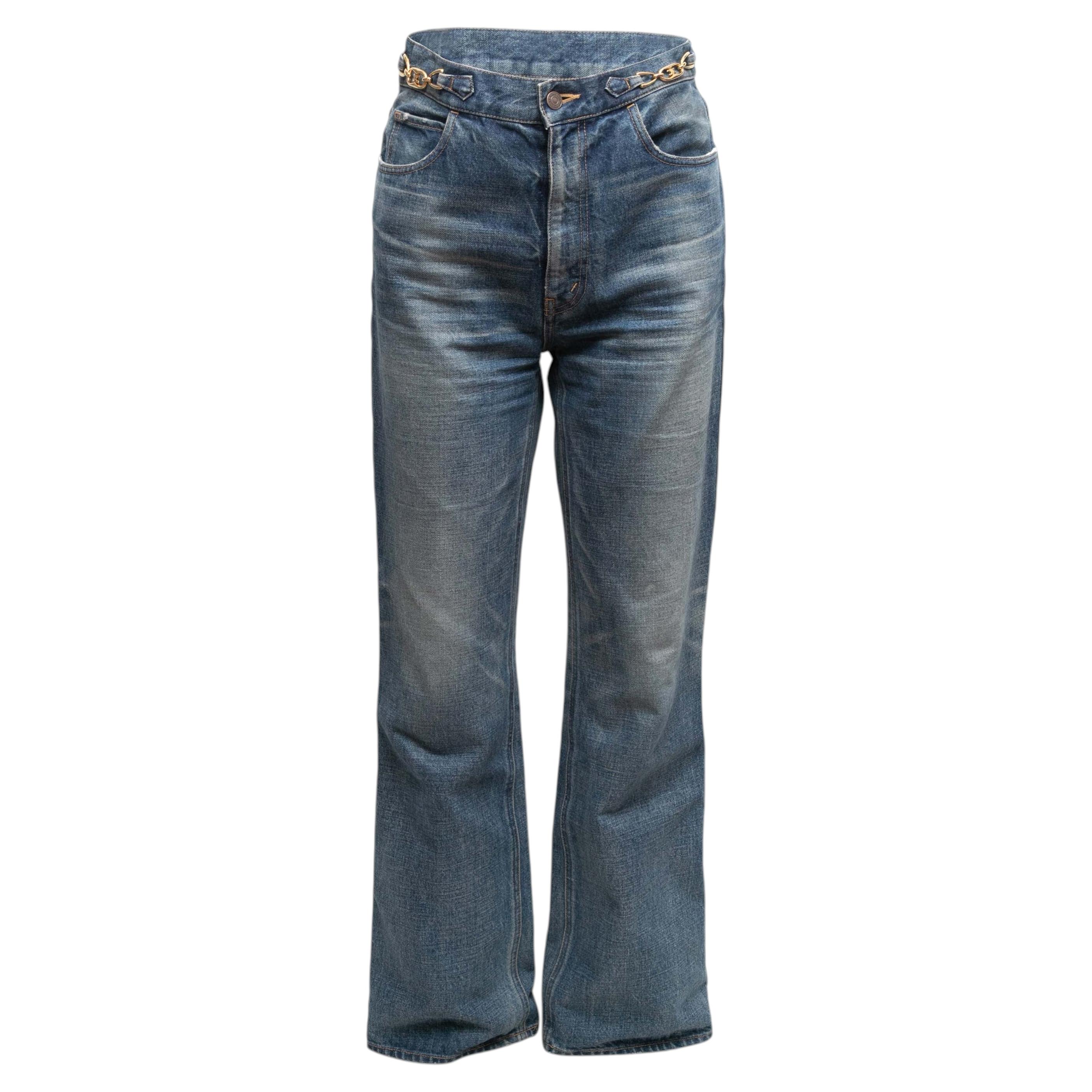 Vaqueros Celine con detalles metálicos y lavado medio, talla 29 (EE. UU.)