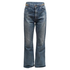 Medium Wash Celine Hardware-Embellished Jeans Size US 29