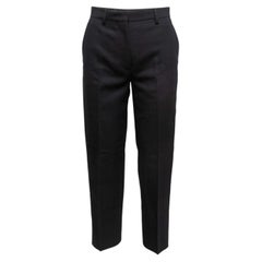 Pantalones negros de Prada, de corte recto y con pliegues, talla XS (EE. UU.)