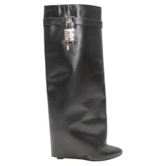 Black Givenchy Shark Lock Boots Size 40