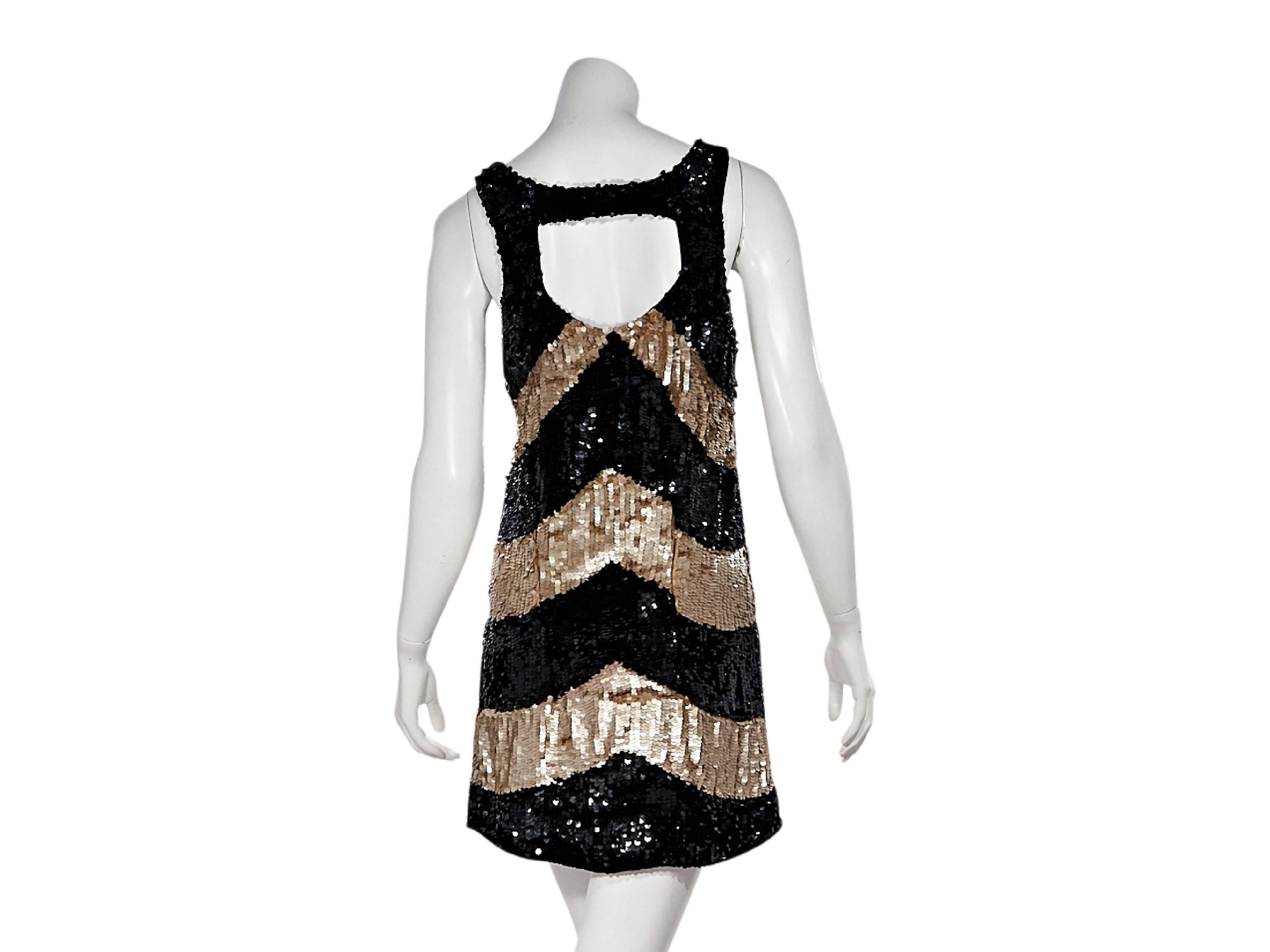 rachel gilbert gold sequin dress