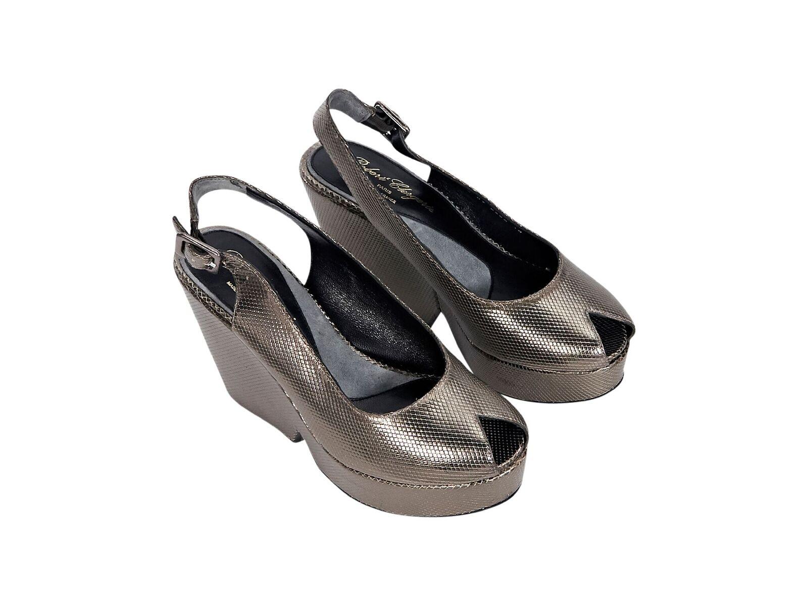 Metallic Bronze Robert Clergerie Wedge 
