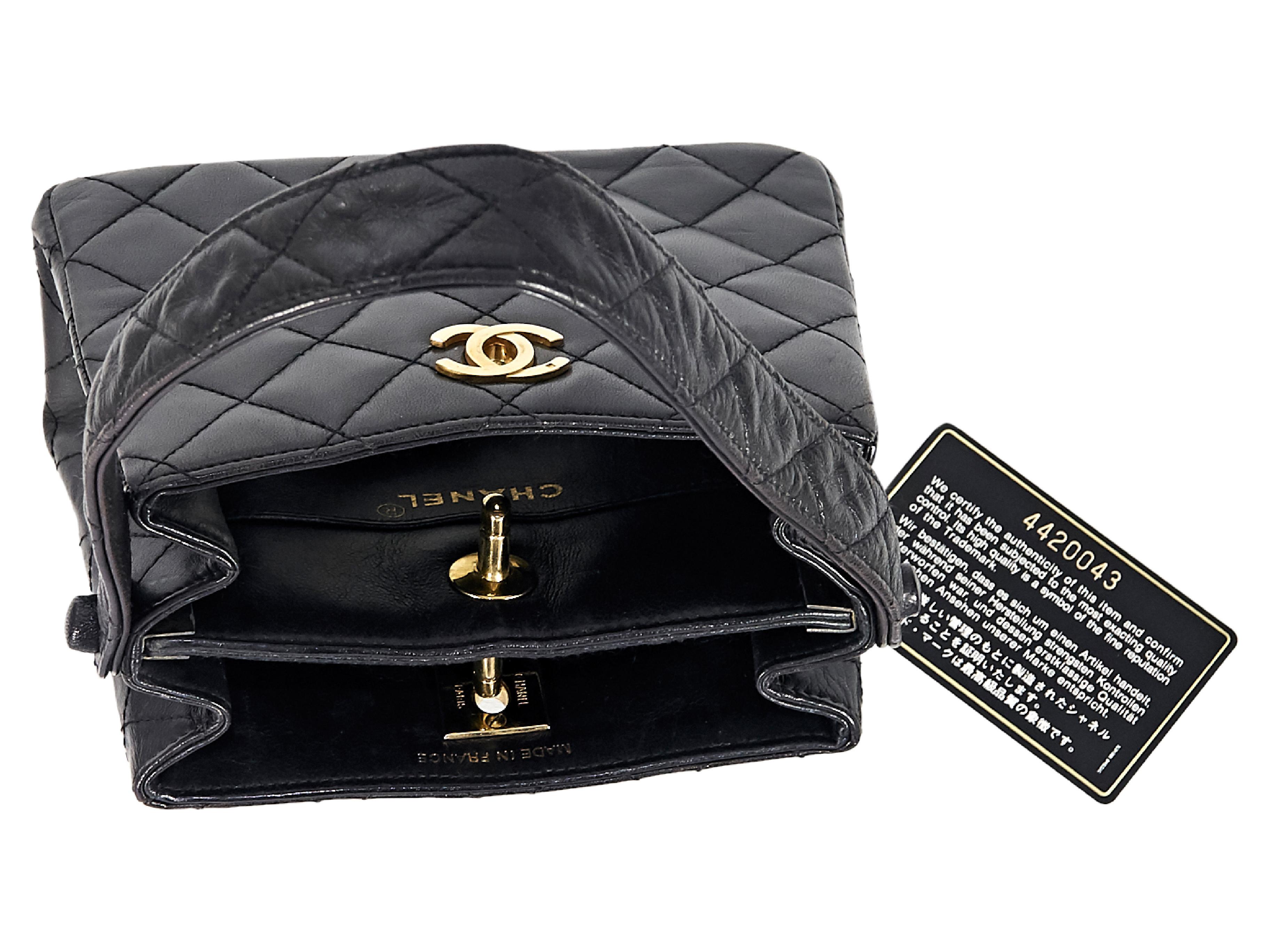 Women's Chanel Black Quilted Leather Mini Evening Bag