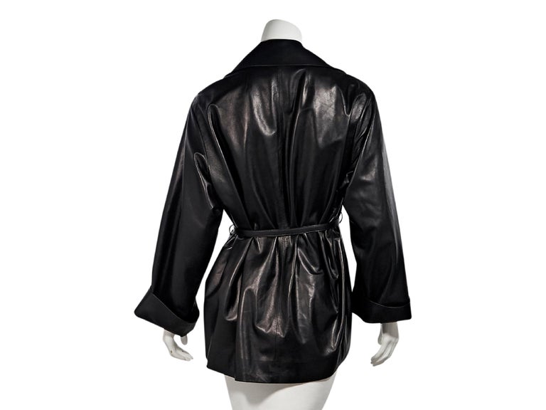 Black The Row Leather Belted Jacket For Sale at 1stDibs | the row ...