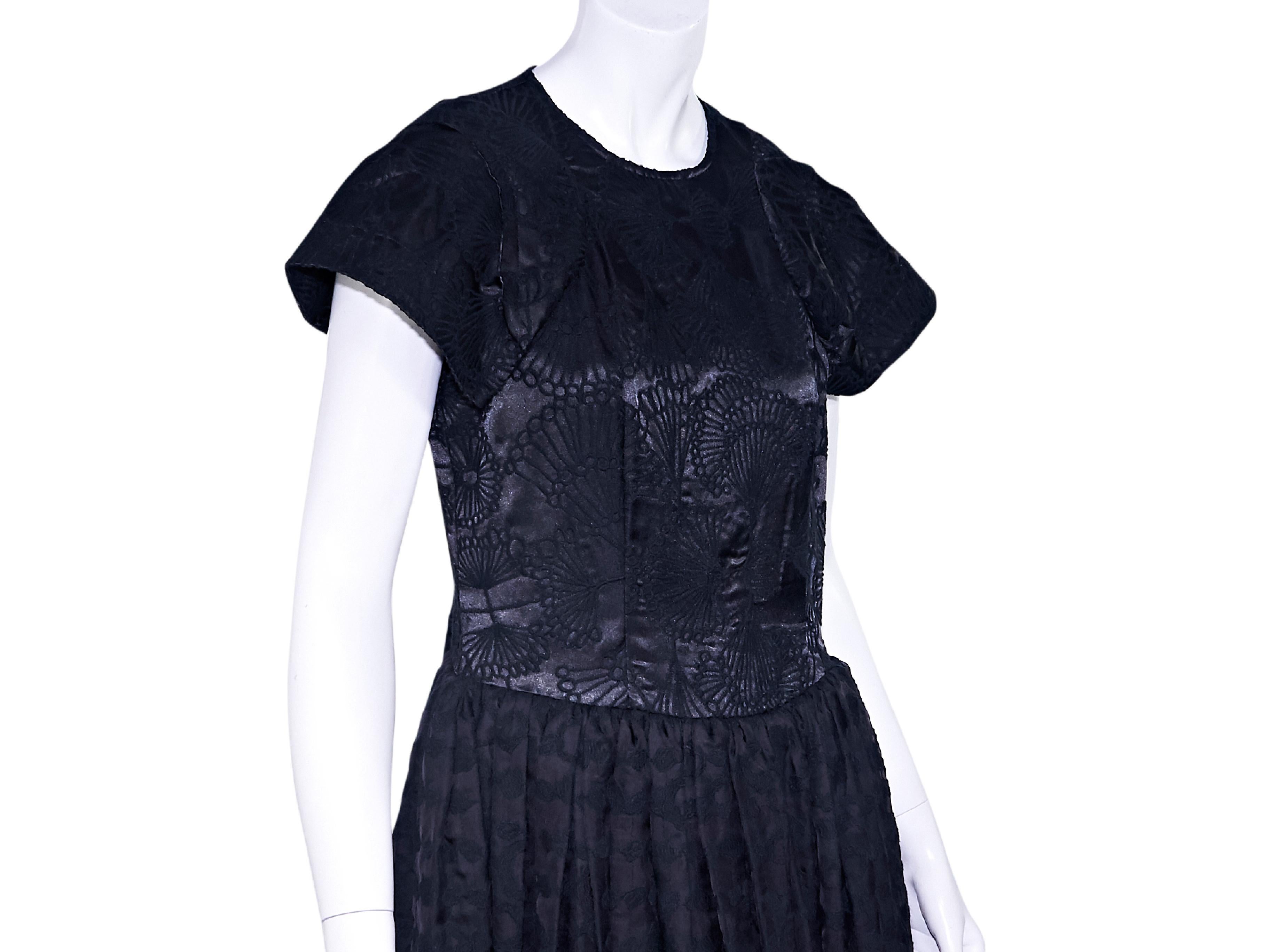 Women's Comme des Garcons Embroidered Black Evening Dress