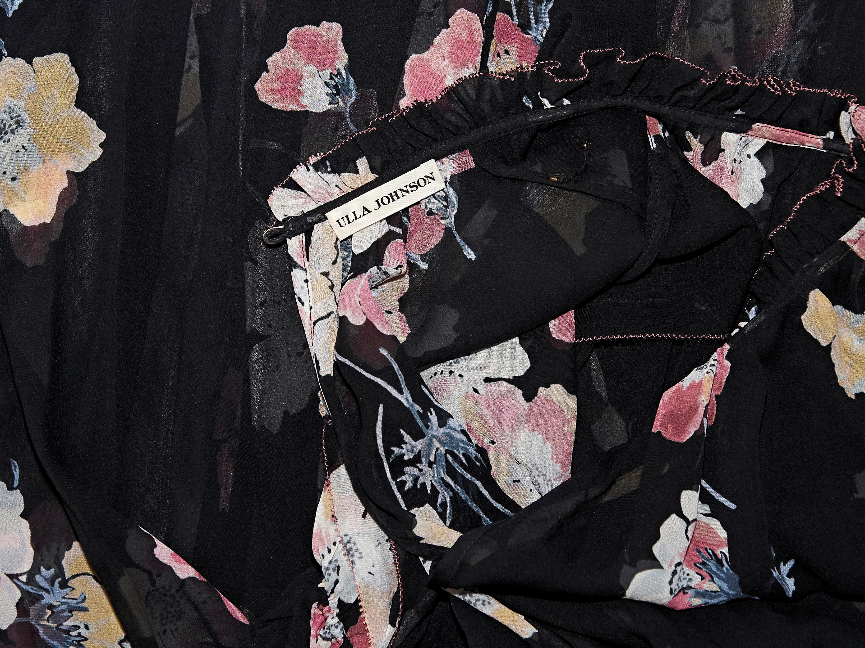 Black Multicolor Ulla Johnson Floral Dress