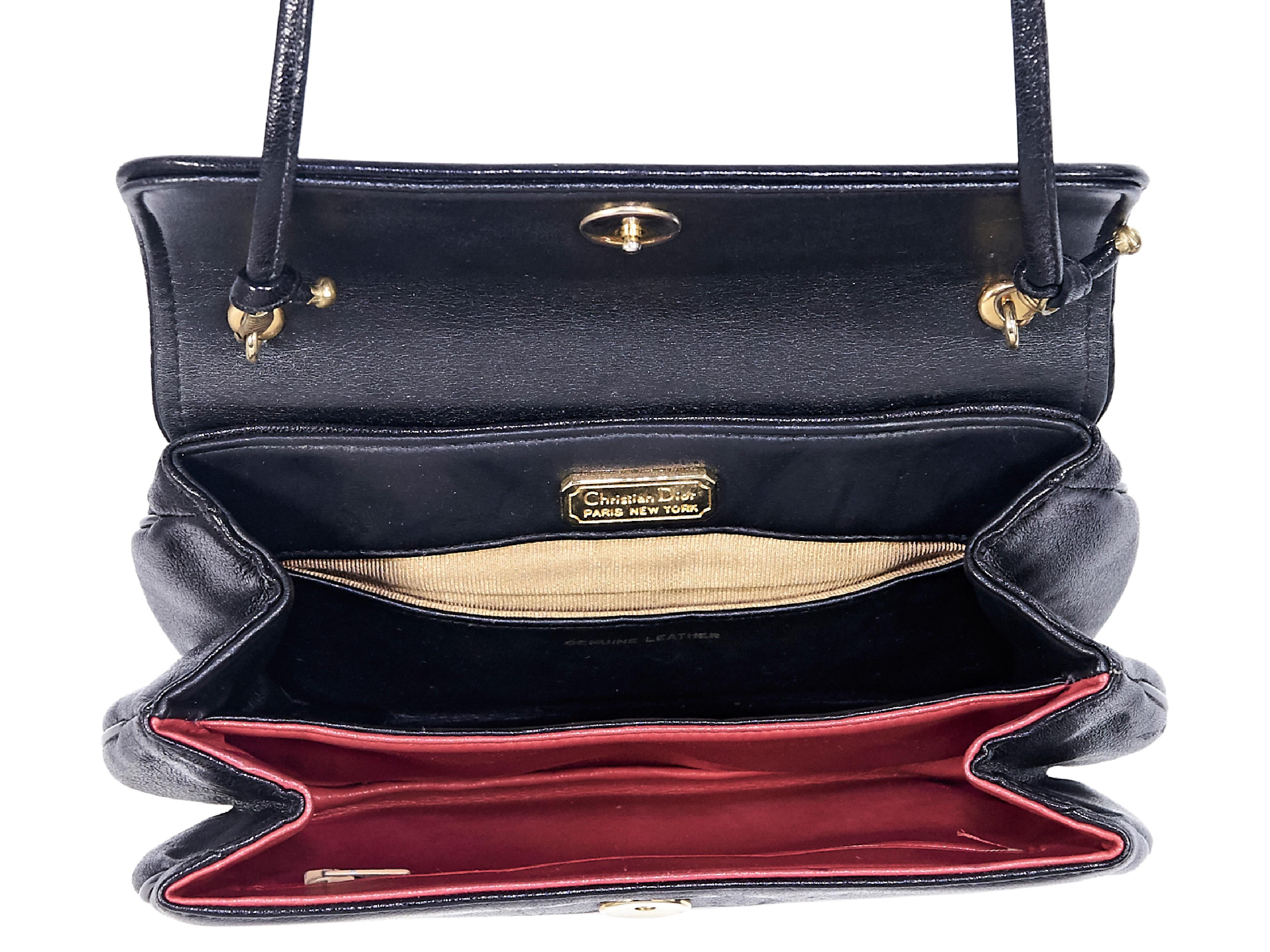 Black Vintage Christian Dior Small Crossbody Bag In Good Condition In New York, NY