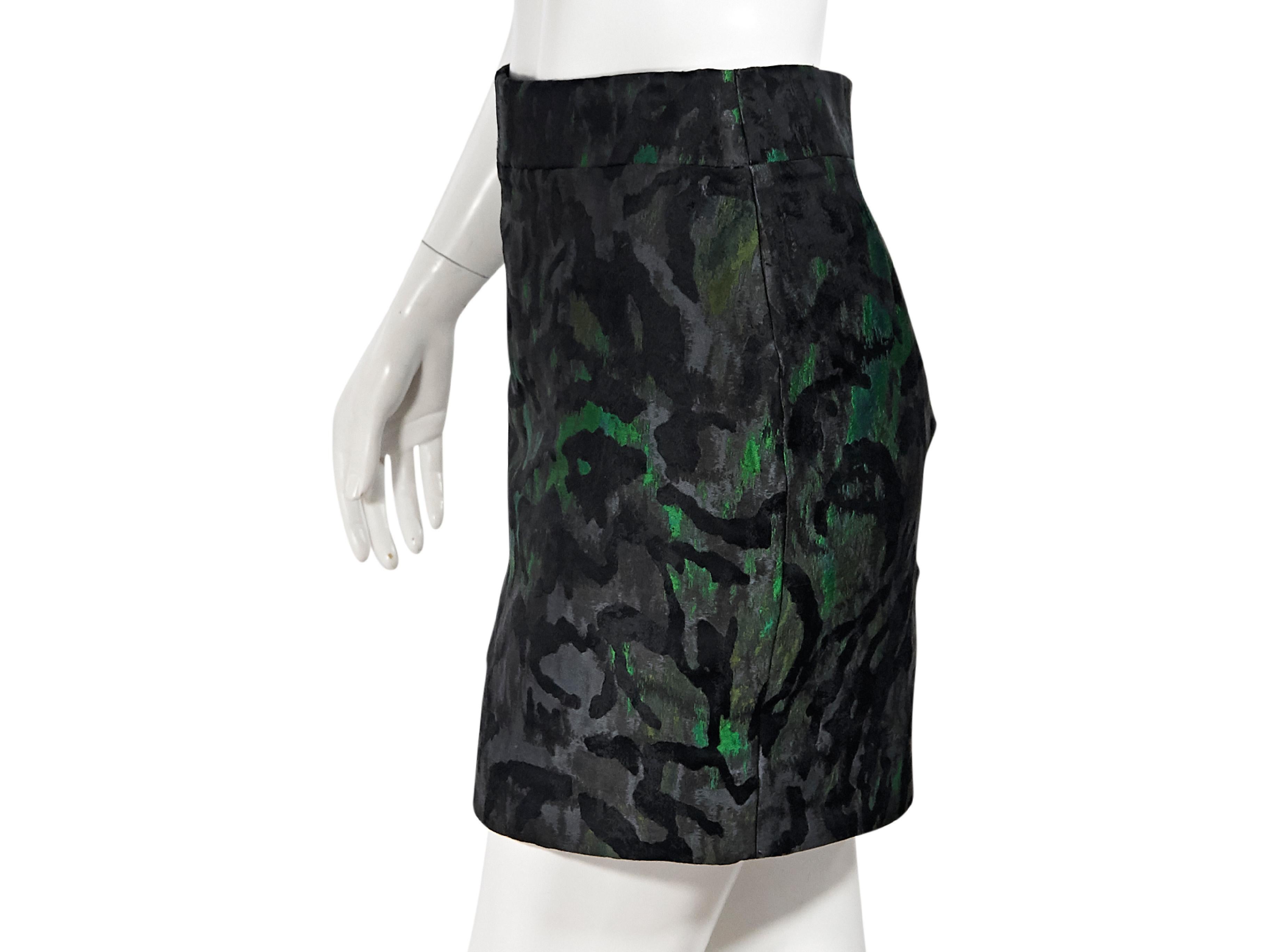 Green & Black Tom Ford Mini Skirt In Good Condition In New York, NY