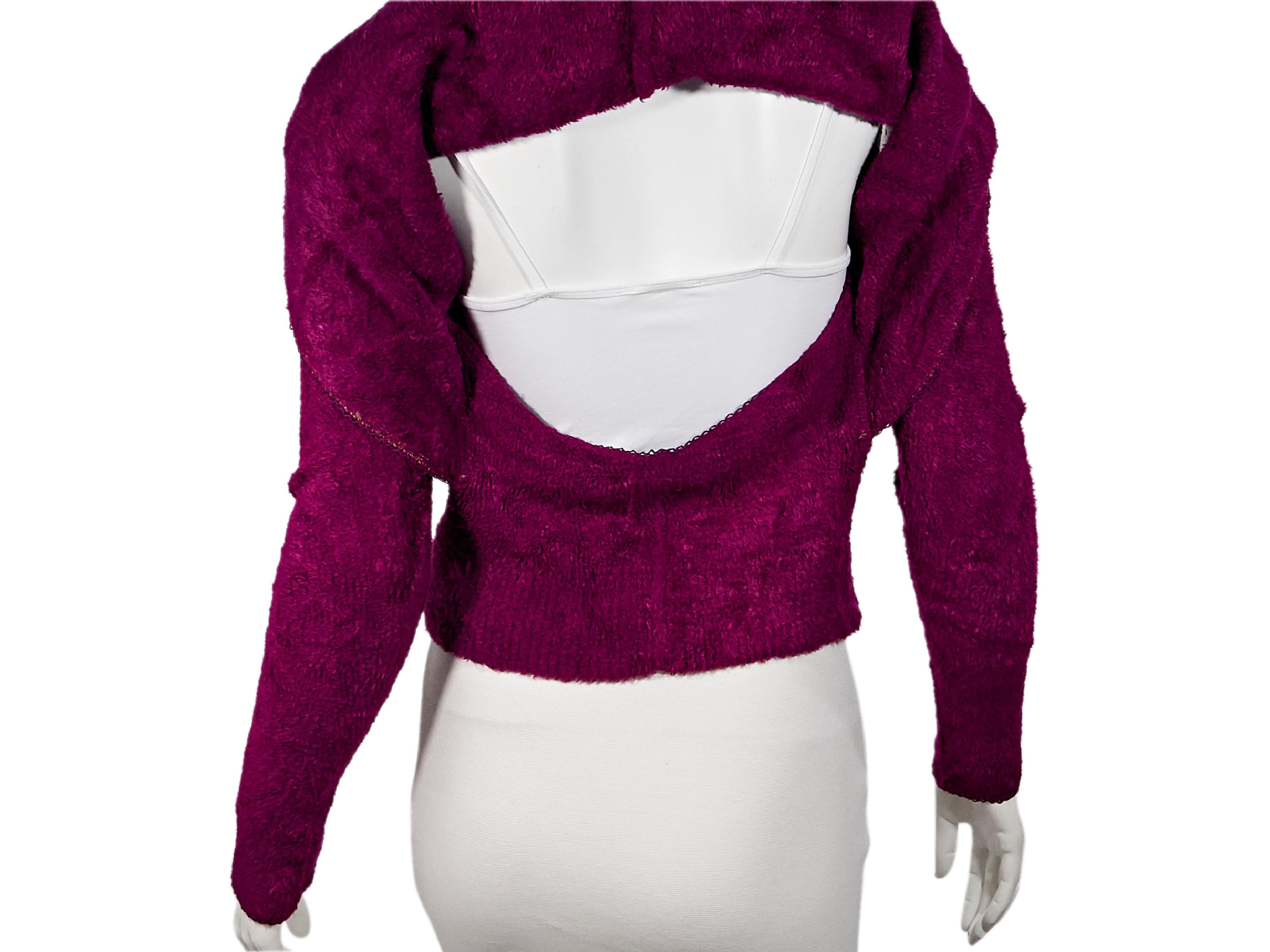Women's Purple Vintage Alaia Cutout Sweater