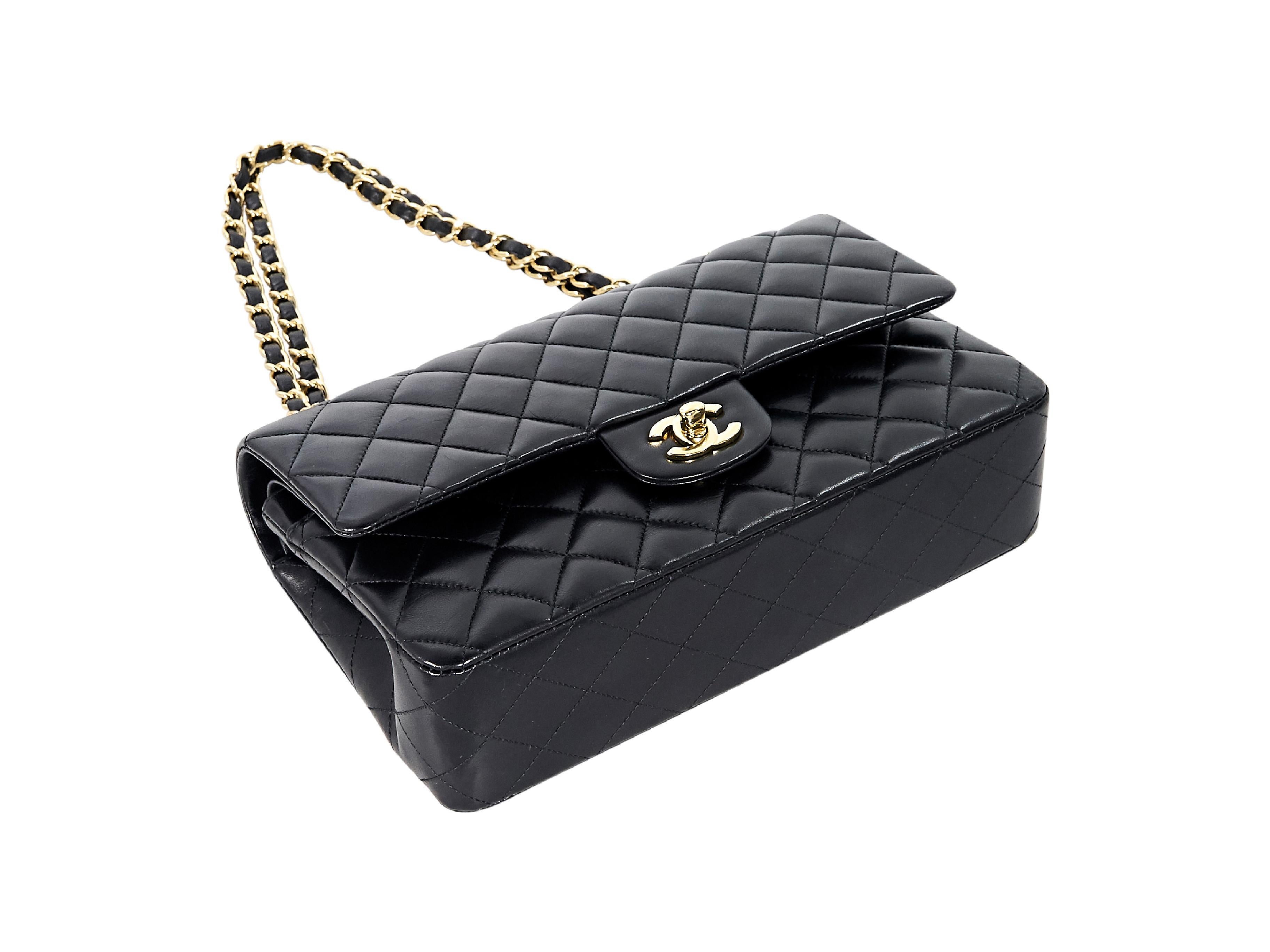 Chanel Black Quilted Leather Double Flap Bag In Good Condition In New York, NY