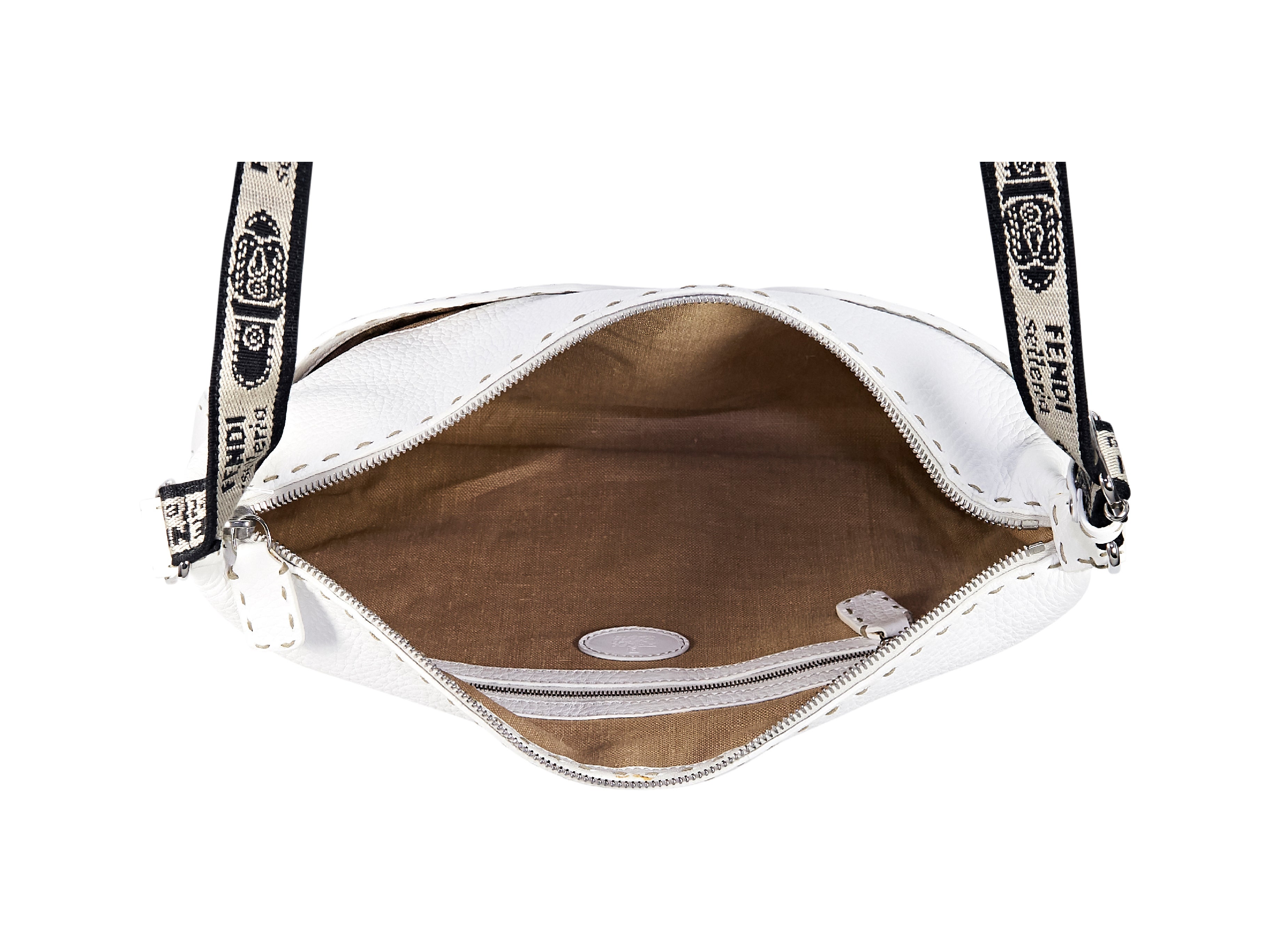 White Fendi Leather Eria Crossbody Bag At 1stdibs