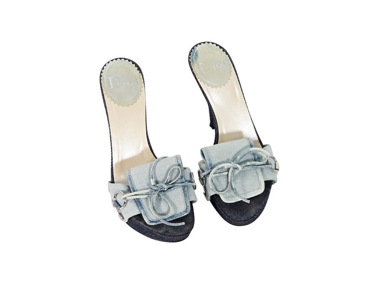 christian dior sandals navy blue