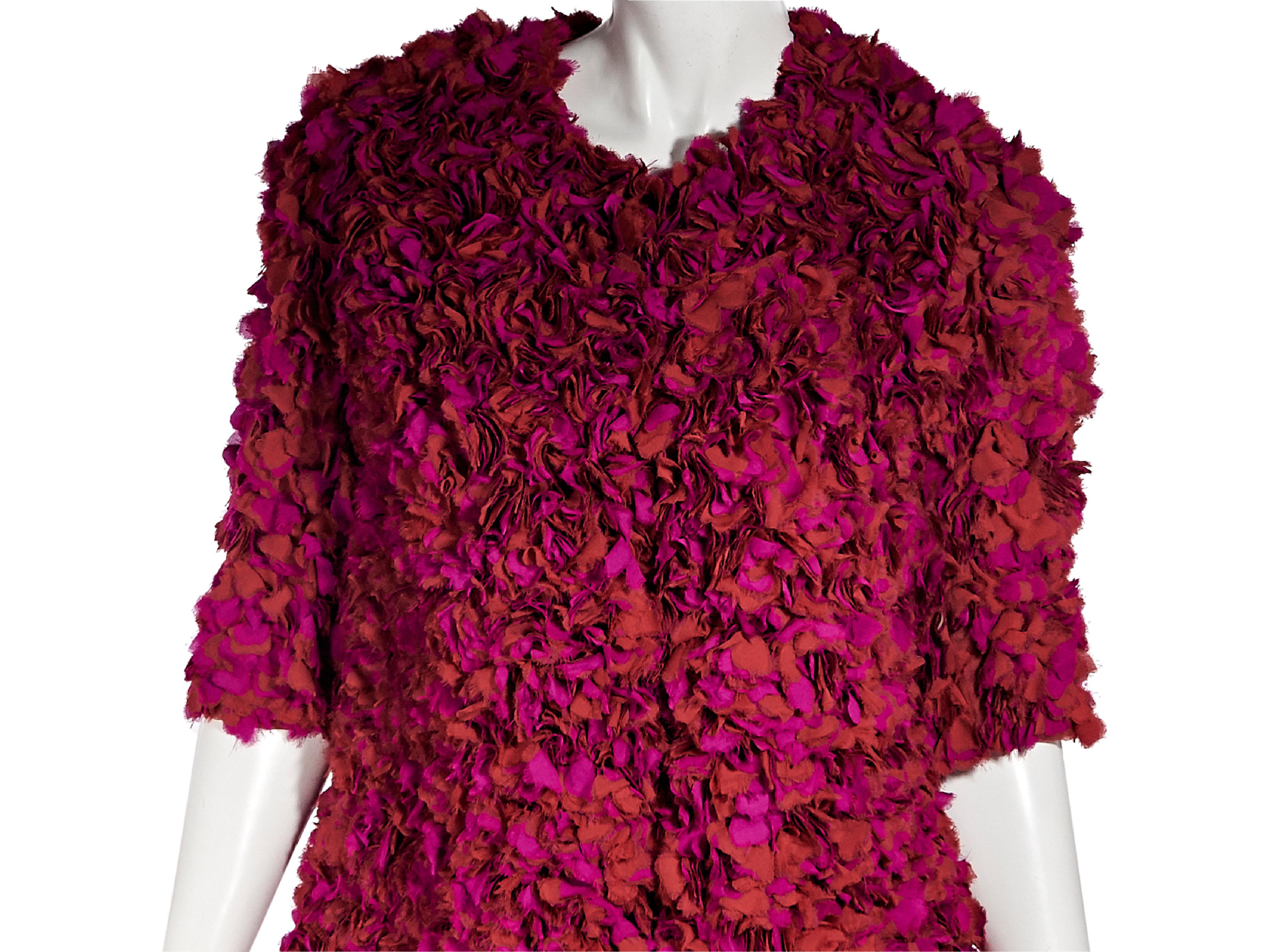 Jason Wu Pink Silk Georgette Petal Coat In Good Condition In New York, NY