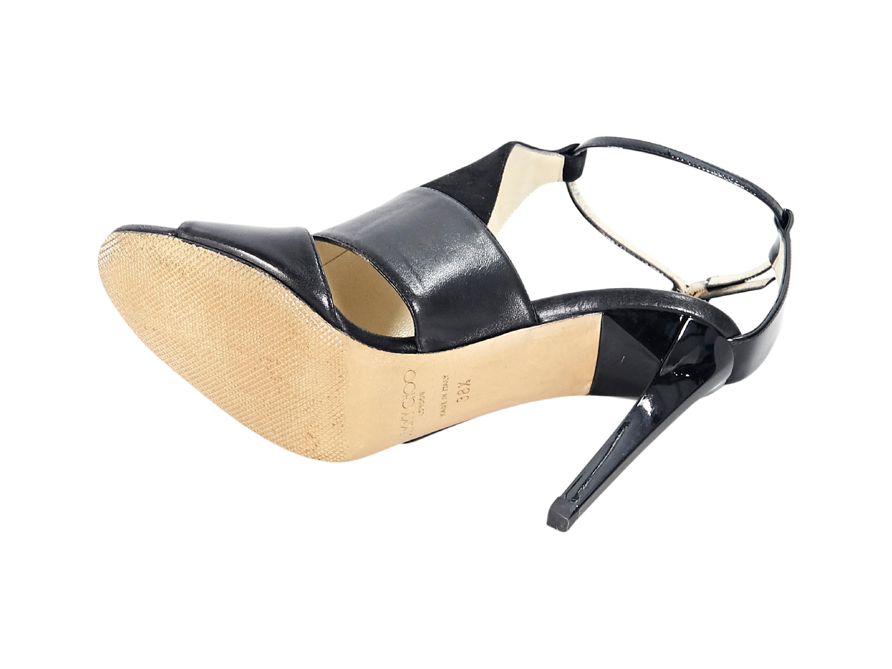 Women's Black Jimmy Choo Suede & Leather Timbus Sandals