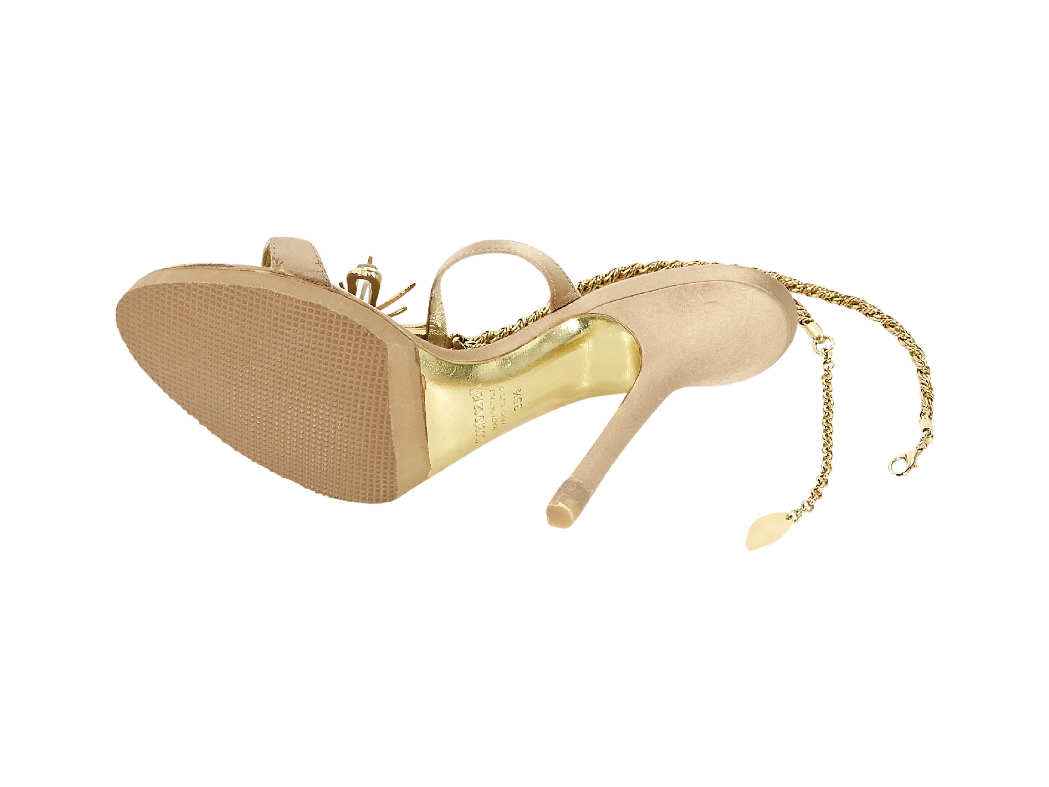 Women's Metallic Gold Roberto Cavalli Embellished Sandals